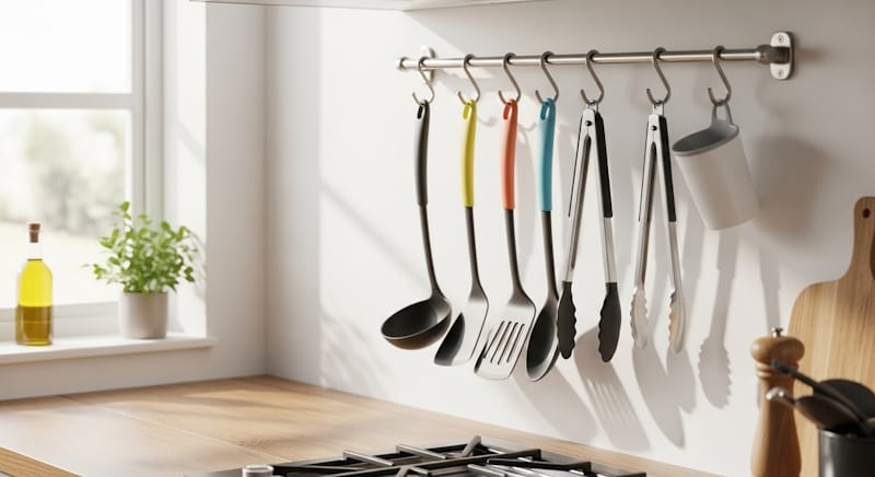 吊り下げフックで壁面活用