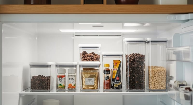 小物収納ケースで冷蔵庫や棚を整理