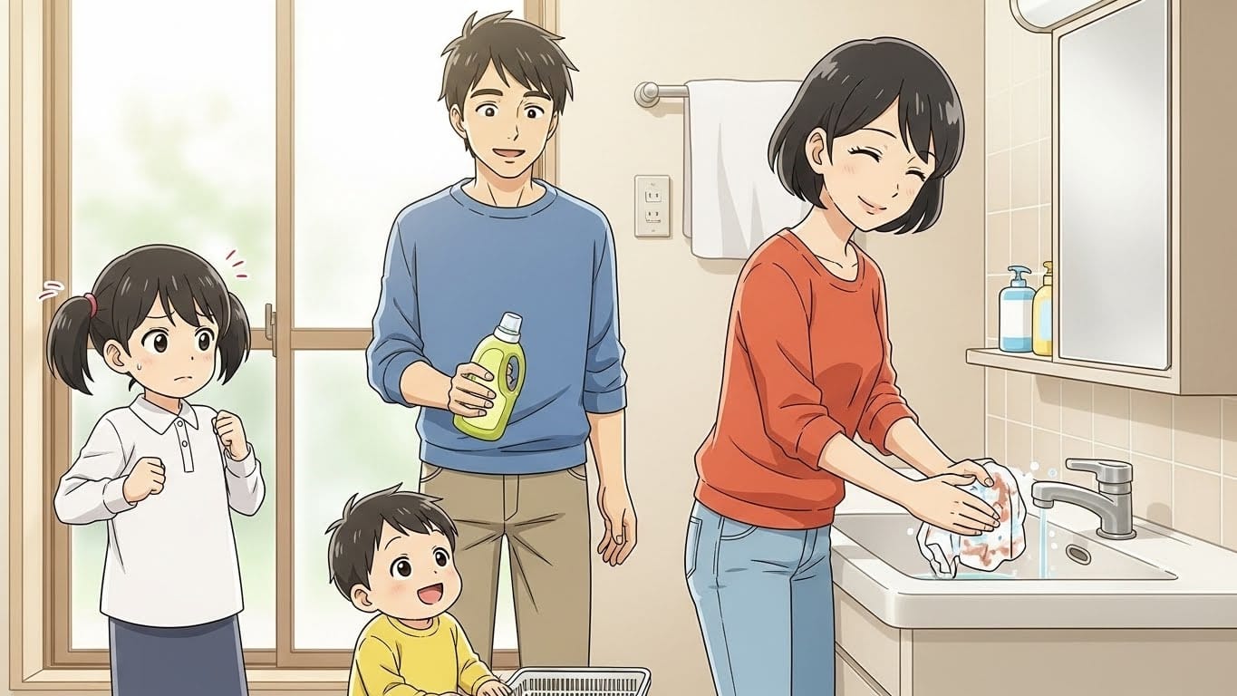 血液やうんちの汚れ匂いを簡単＆綺麗に落とす洗濯の方法